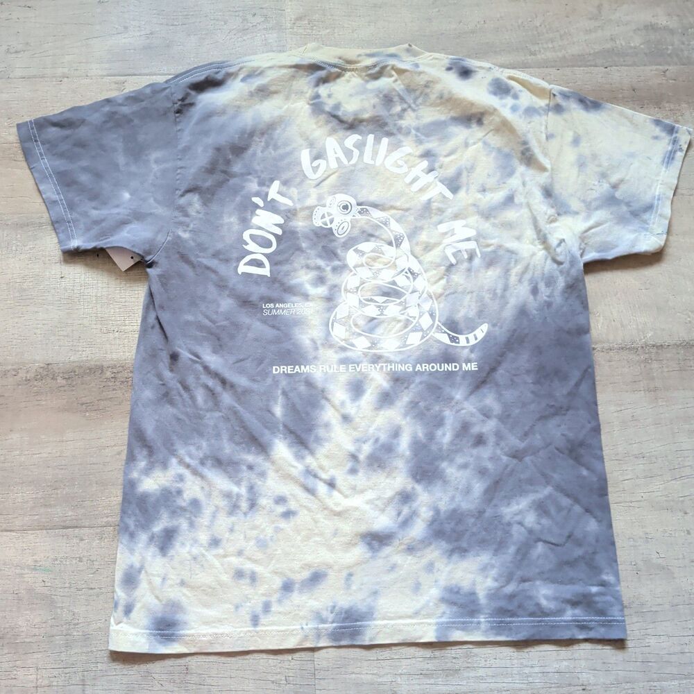 Dream Clothing Don't Gaslight Me Tie Dye T-Shirt Size Large L NWT Zumiez